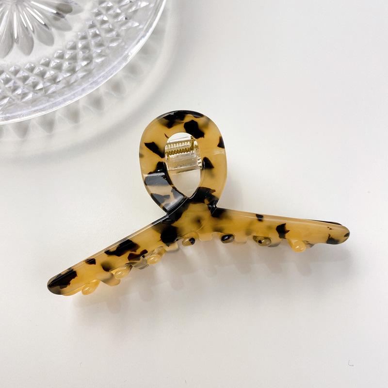 105cm Acetate Stunning Hair Claw Clip In Amber Green And Tortoise Shell Patterns For Trendy Girls