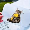 Car Stickers Waterproof Scratch Cover Cute Cat Shape Car Decals for Fuel Tanks Body Parts Electric Vehicles Peelable No Residue Sunproof Car Sticker