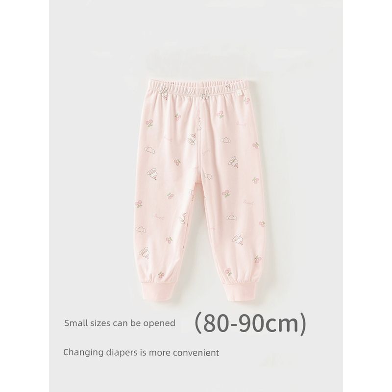 David Bella Girls' Pajamas Children's Underwear Set Spring New Home Long-Sleeve Baby Autumn Clothes and Pants