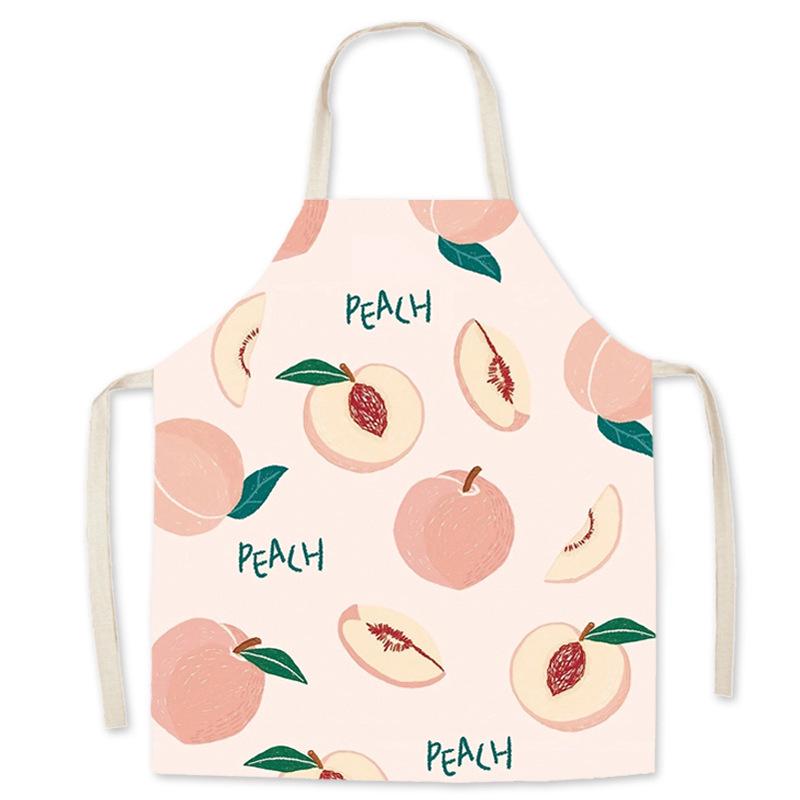 Children's and Adult Strawberry Print Waist Apron - Parent-Child Match, Sleeveless Coverall