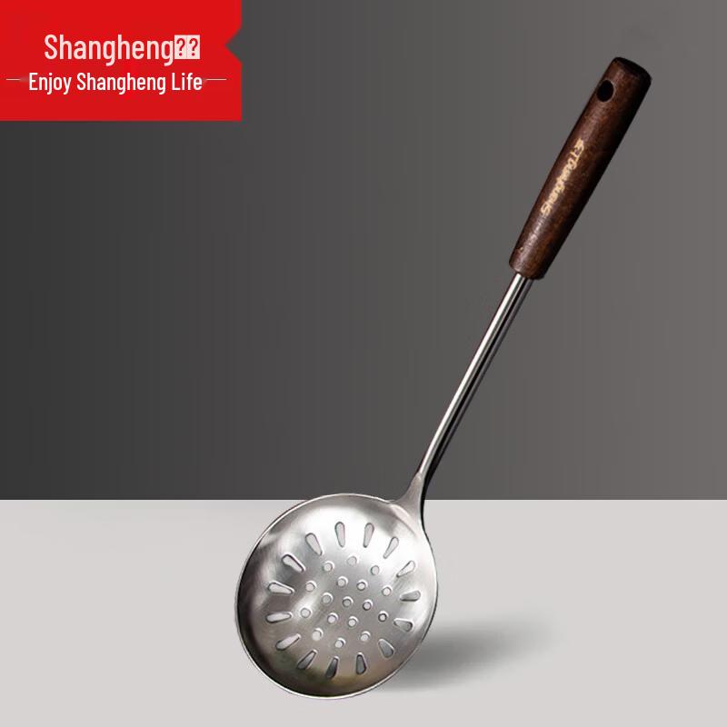 

Shangheng 304 Stainless Steel Wood Handle Slotted Spoon