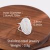 Stainless Steel Adjustable Open Ring - Colorfast Titanium Jewelry