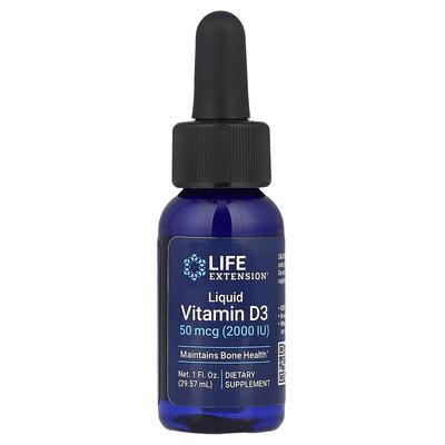 Liquid Vitamin D3, 50 Mcg (2,000 IU), 1 Fl Oz (29.57 Ml)