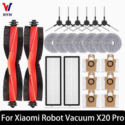Für Xiaomi Roboterstaubsauger X20 Pro / D102GL Staubsaugerteile Zubehör Hauptbürste Seitenbürste Hepa-Filter Wischlappen Staubbeutel