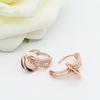 Purple Gold Pure Round Earrings Women'S Color Gold Classic Luxury Rose Gold Plated Ear Buckles