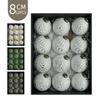 Boules Ornementales pour Sapin de Noël Style Ancien 8cm