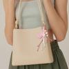 Cute Bag Charm Pendant Keyring Heart Beaded Braided Rope Keychain Bag Charm for Backpack Purse Handbag Decorations