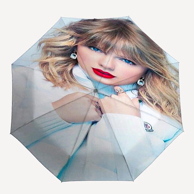 Taylor Theme Automatic Umbrella, Lightweight & Portable, 8 Rib, Perfect for Outdoor Travel, Birthdays, Christmas, Gifts.