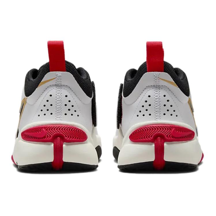 Nike Team Hustle D11 GS White Gold University Red Kids Sneakers Metallic-Gold Black DV8996-104