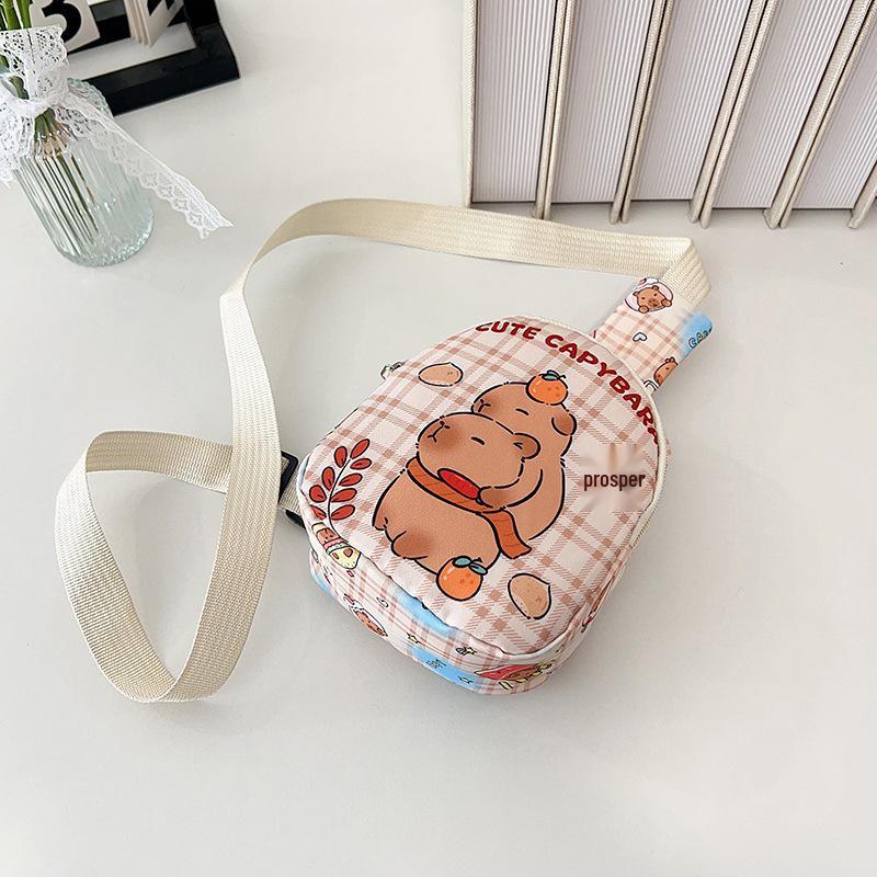 Kids' Capybara Chest Bag: Versatile Crossbody Coin Purse for Kindergarten Boys & Girls