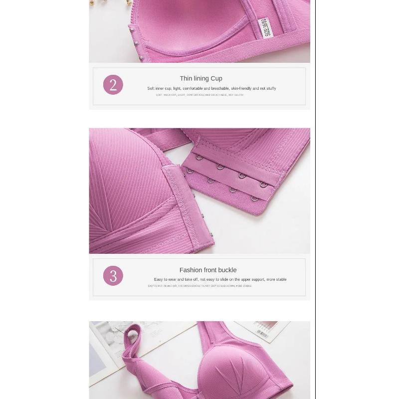 Plus Größe Sexy Push-Up Bh Verschluss Vorne Einfarbig Büstenhalter Drahtlose Bralette Brust Nahtlose Bhs Weste für Frauen