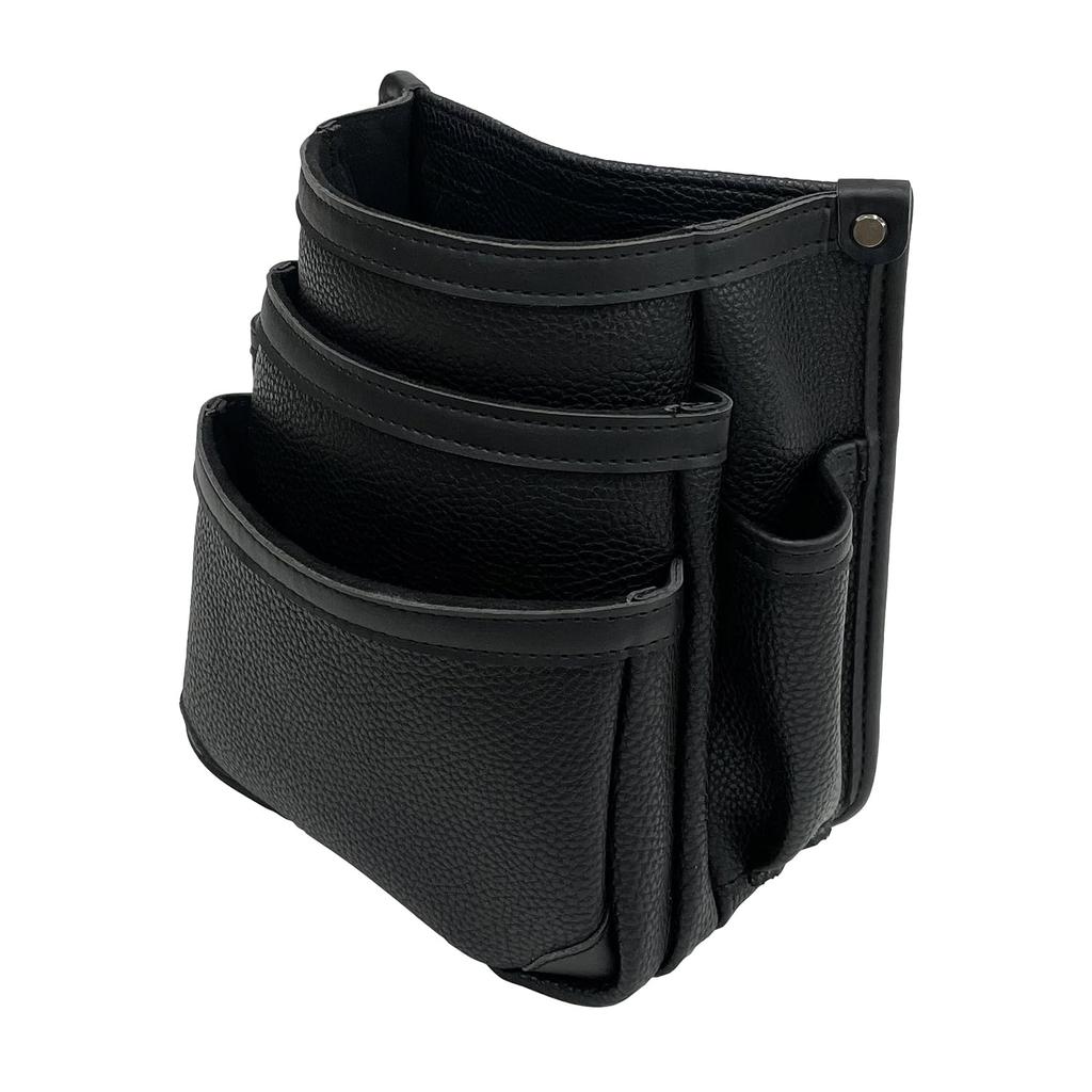 SK11 Black Tool with Side Pouch, 3-Tier, Pockets, Double-Reinforced Bottom, SSL-NB-16