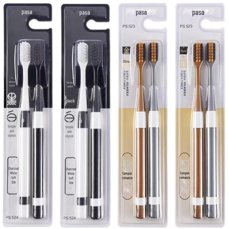 Set de brosses à dents pour couple Pasha en Noir, Blanc, Or et Argent - Pièce unique - Dropshipping disponible