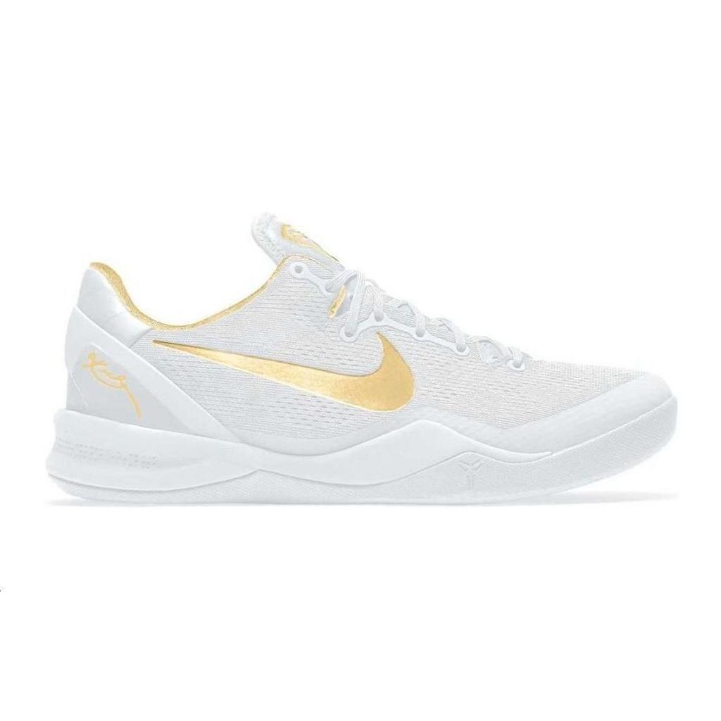 Nike Kobe 8 GS Mambacita Kids Sneakers White Metallic-Gold Black FN0266-102