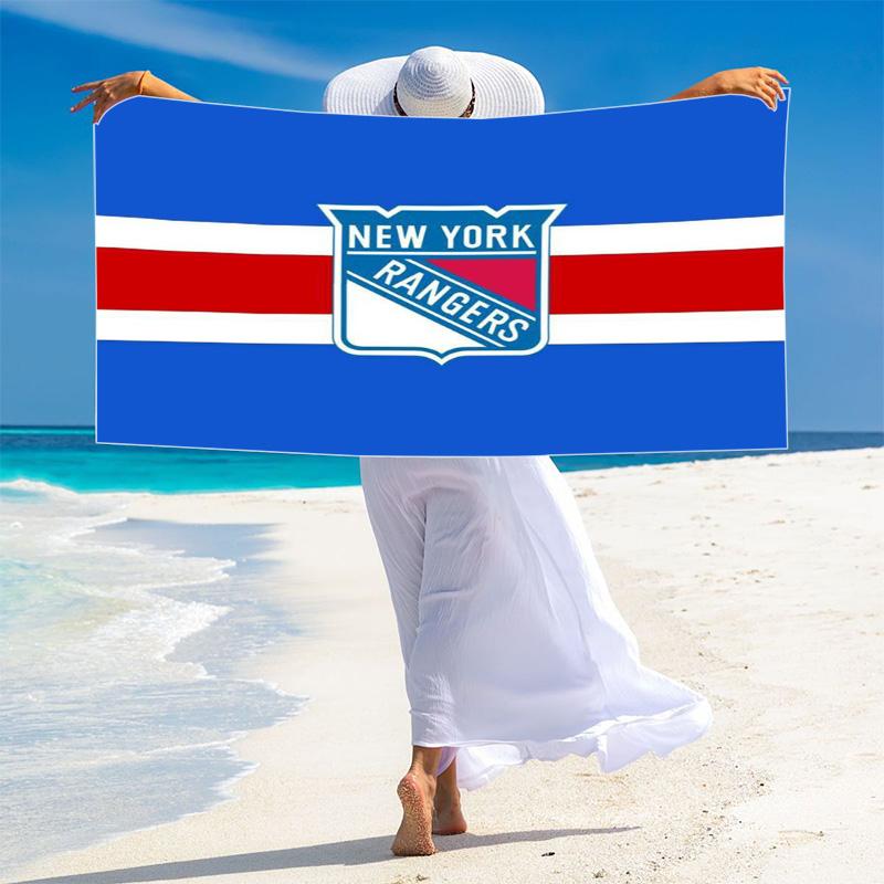New York Rangers Logo Print Beach Towel, Large Soft Quick Dry Towel for Beach Camping Swimming