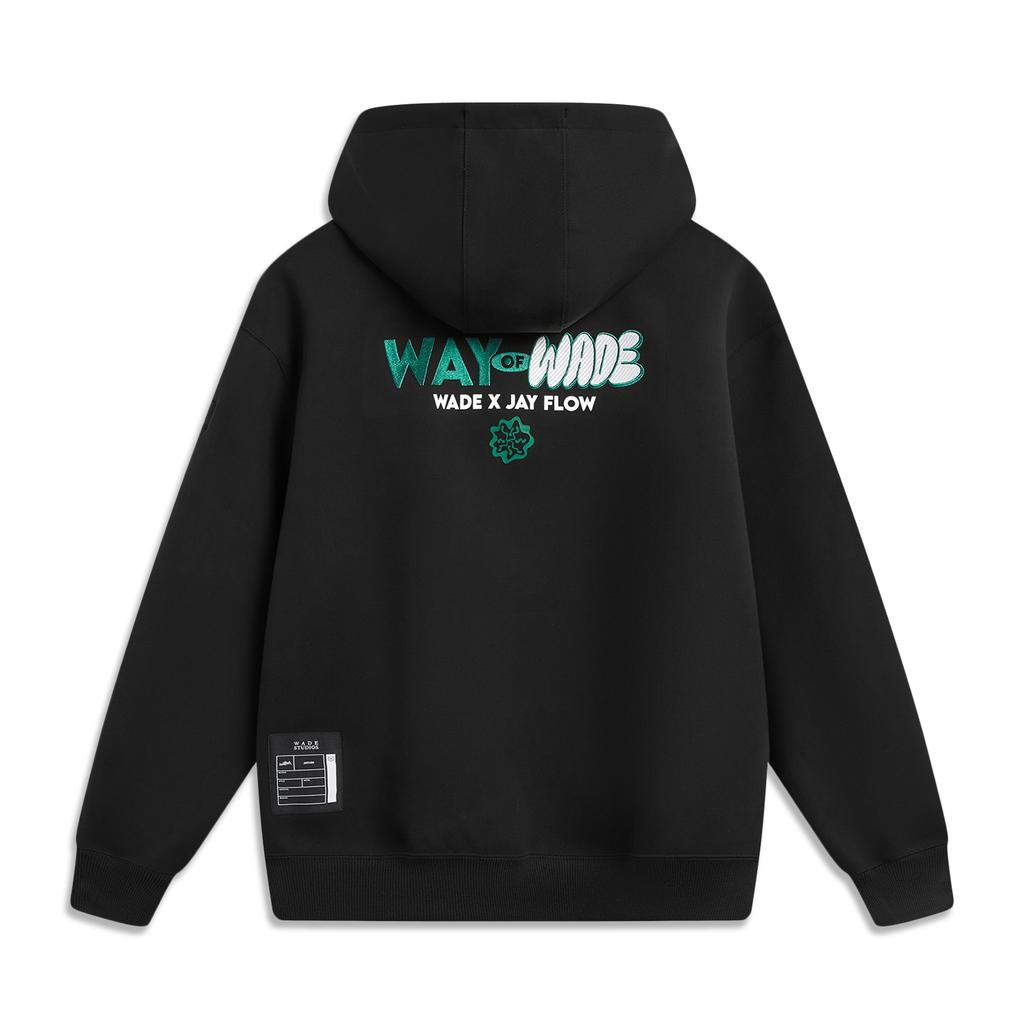 Li Ning Wade Series Letter Print Hooded Soft Breathable Versatile Loose Sweatshirt Men Sweatshirt AWDVF47-1