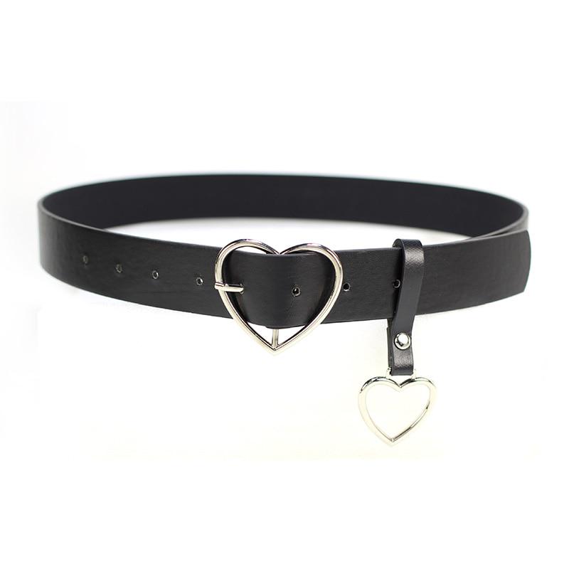 PU Leather Belts for Women Metal Heart Buckle Blet Waistband Wedding Party Dress Decor