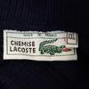 CHEMISE LACOSTE 80s vintage Long sleeve V neck sweater XXL Navy knit Men's Used