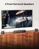 Ultimea Aura A60 7.1 Soundbar, Smart APP & Sprachsteuerung, BassMX-Technologie, 350W Spitzenleistung, HDMI eARC, 4 Surround-Lautsprecher, für Smart-TV, Schwarz