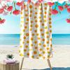 Smiley-Gesicht Blumenmuster Handtuch Strandtuch schnelltrocknend für Reise Outdoor-Sport Joggen Strand und Schwimmen