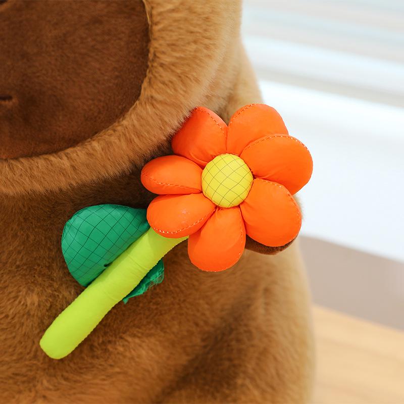 Adorable Capybara Plush Toy - Cartoon Flower Holder for Kids