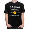 Custom Buen Camino De Santiago Tshirts for Men Short Sleeve Leisure T Shirt Cool Tshirts Loose Fit 100 Cotton Tees Gift Idea