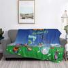 Animation Anime Film Oggy And The Cockroaches Blankets Soft Flannel Throw Blanket Plush for Bed Living Room Picnic Travel Couch