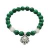 Women Bracelet Faux Turquoises Luminous Floral Jewelry Elastic Beads Bangle Jewellery Gift