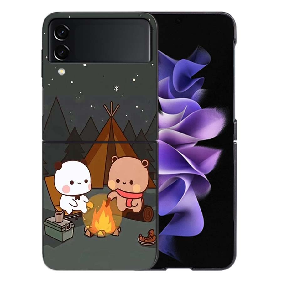 Cute BuBu DuDu Coque For Samsung Z Flip7 6 Galaxy Case Shockproof Z Flip5 Z Flip3 4 5G Hard Cover Phone TPU PC Hard Funda