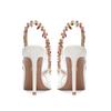 Fashion Water Diamond Sandals Women'S Slender Heels Summer European And American Fish-Mouth High Heels Sexy Pendant Banquet Single Shoes