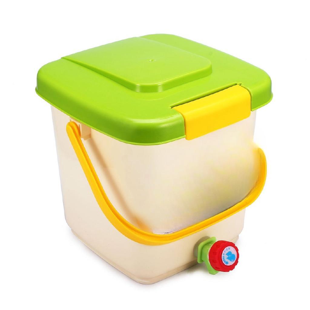 12L Recycle Composter Aerated Compost Bin PP Organic Homemade Trash Can Bucket Kitchen Garden Food Waste Bin Compost Bin