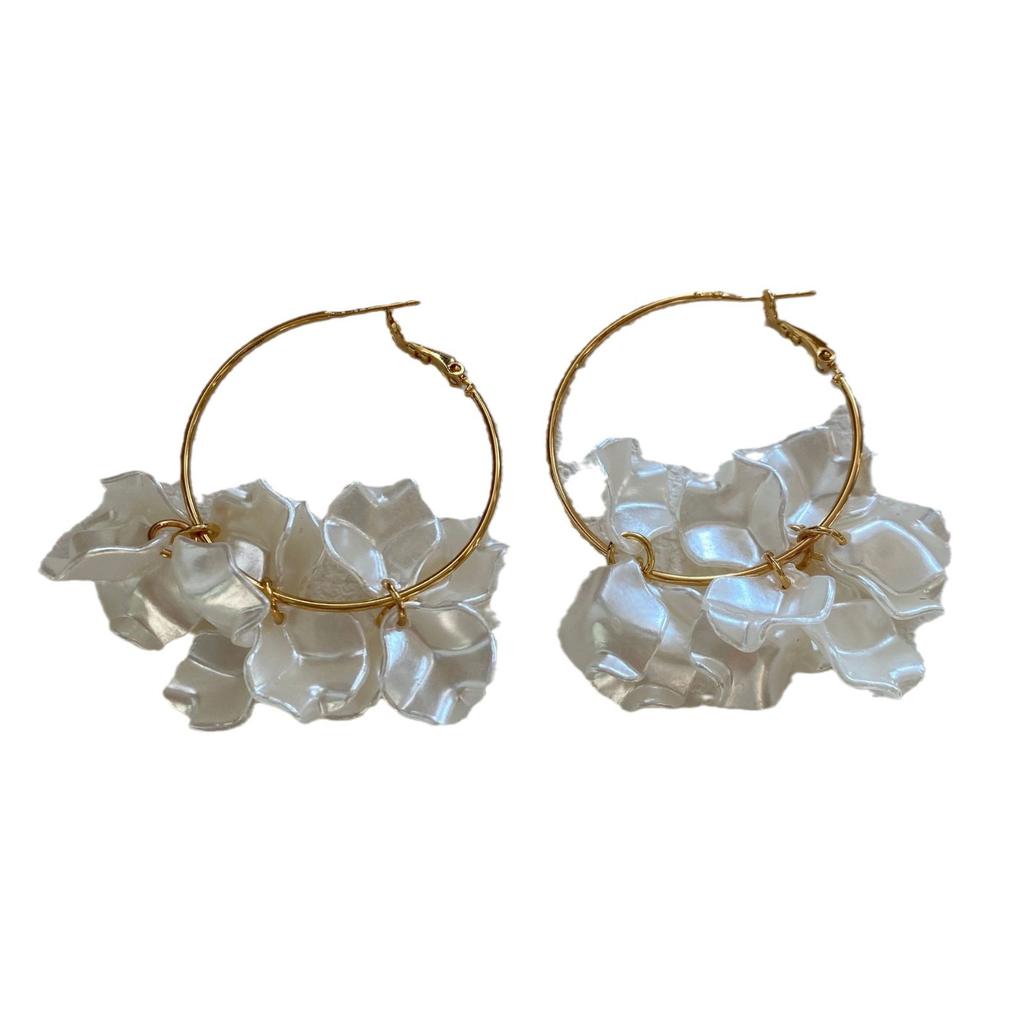 Flower Big Ring Style, The Same Style With Earrings, Tide Earrings, Exaggerated Earrings, Personalized Fashion Women