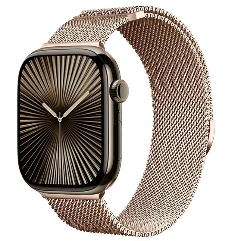 Milanese hurkos szíj Apple Watch Band Ultra 49mm 10 9 8 7 46mm 42mm 45mm 41mm mágneses karkötő iWatch 6 5 4 SE 44mm 40mm öv