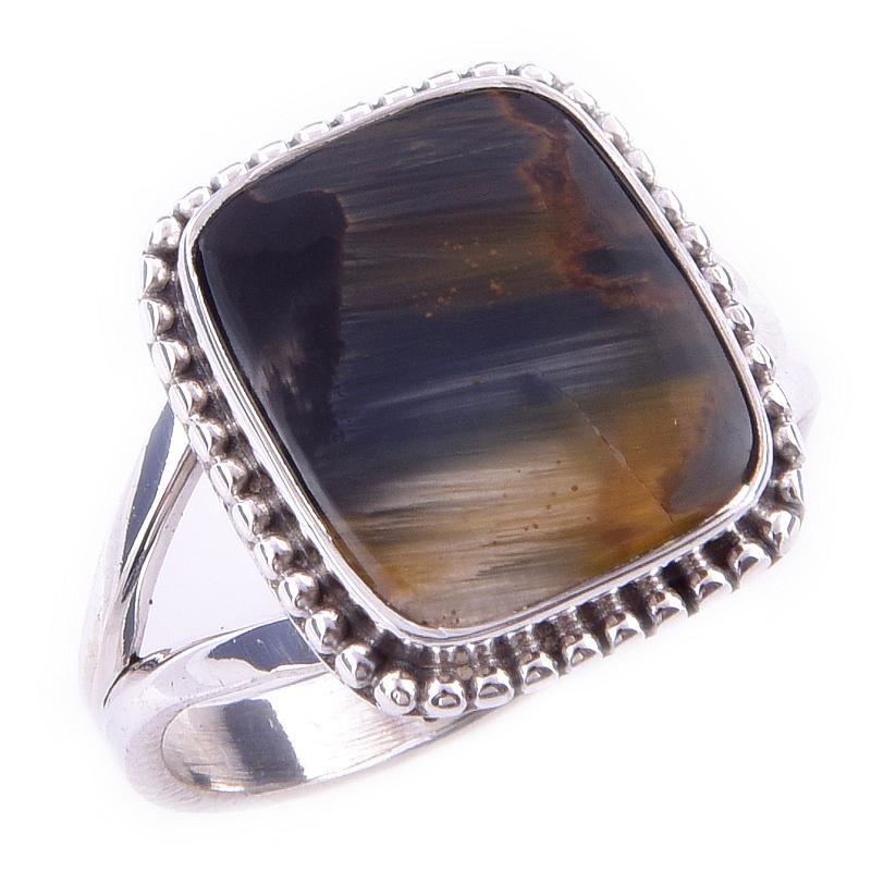 Natural Pietersite Gemstone Handmade 925 Solid Sterling Silver Ring S.7.5 F5E18