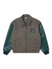 Ucla Men'S Houndstooth Color-Blocked Varsity Wool Jumper [Dk-Green](Uzbuj11_68)