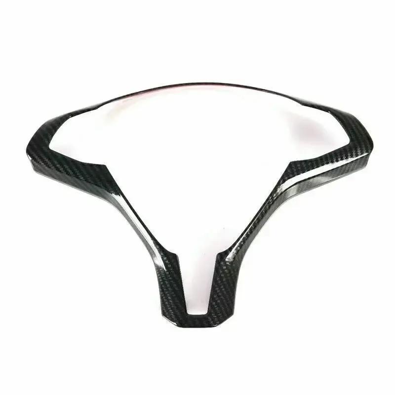 For Tesla Model X and Model S 2016 2017 2018    ABS Carbon Fiber Inner Car Steering Wheel Cover Trim Frame Decor