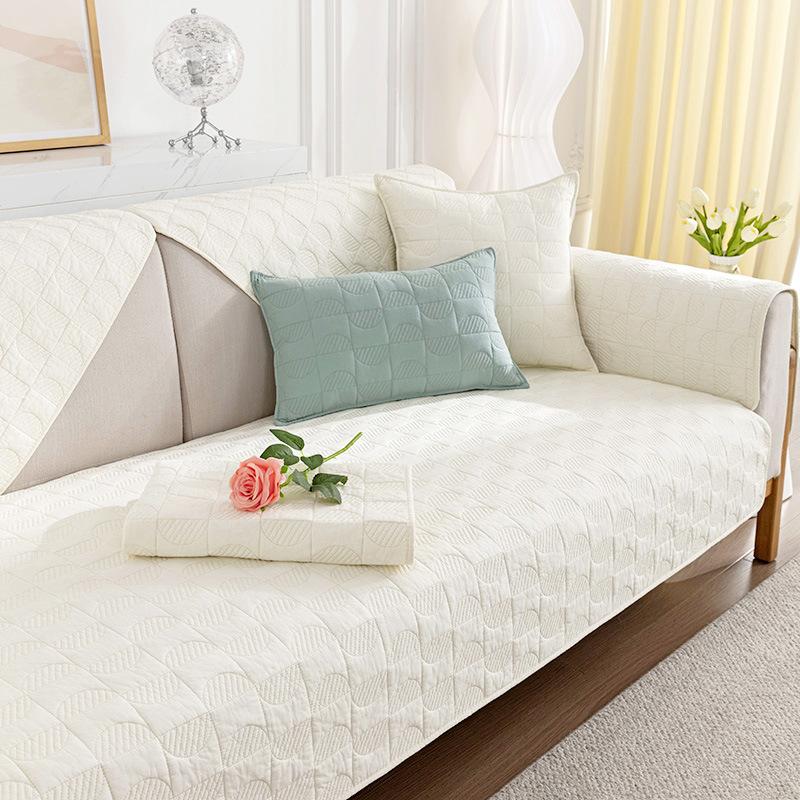 Sofa Cushion for All Seasons, Non-slip Pure Cotton Fabric, Simple Cotton Seat Cushion, Summer Sofa Cover Cover Cloth