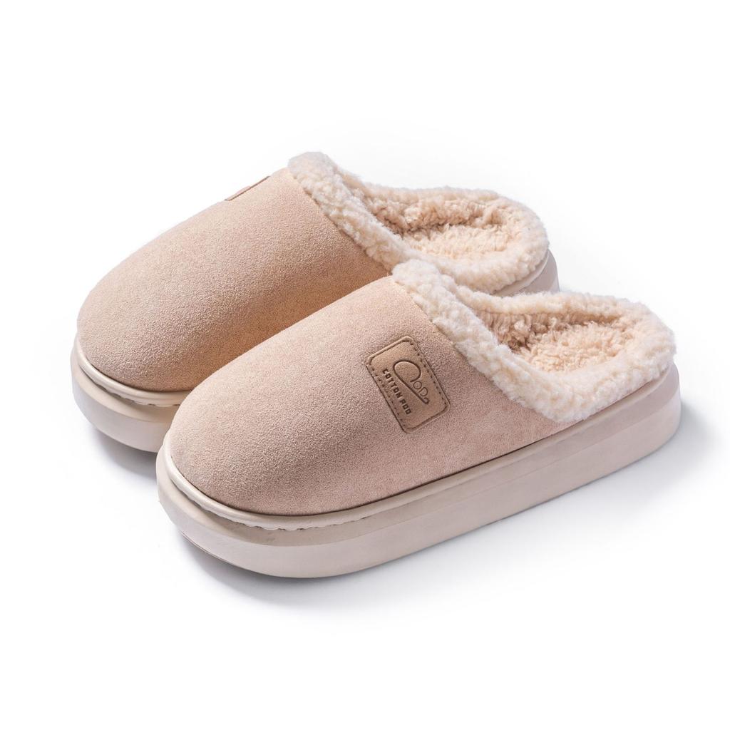 New Cotton Slippers Autumn and Winter Warm Shoes Indoor Home Couple Non-slip Plush Cotton Shoes
