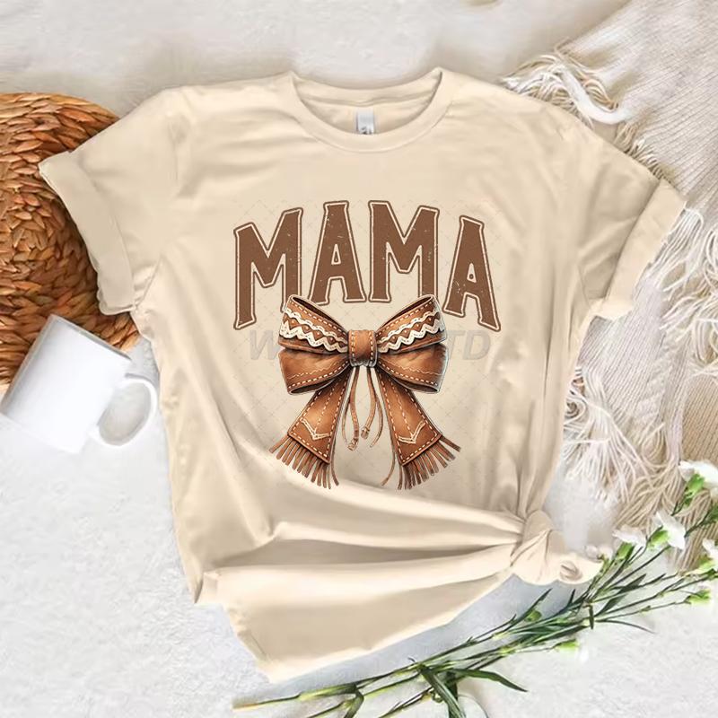 Cowgirl T-shirts Women Summer Short Sleeve T-shirt Funny Mothers Day Retro Clothing Harajuku Cowgirl Fashion Casual Tops Tees
