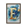 Kosmiczna Litera E - Plakat Dekoracyjny Do Pokoju Dziecięcego Kosmiczna Litera E - Plakat Dekoracyjny Do Pokoju Dziecięcego, 50X70 Cm, Rama Drewniana