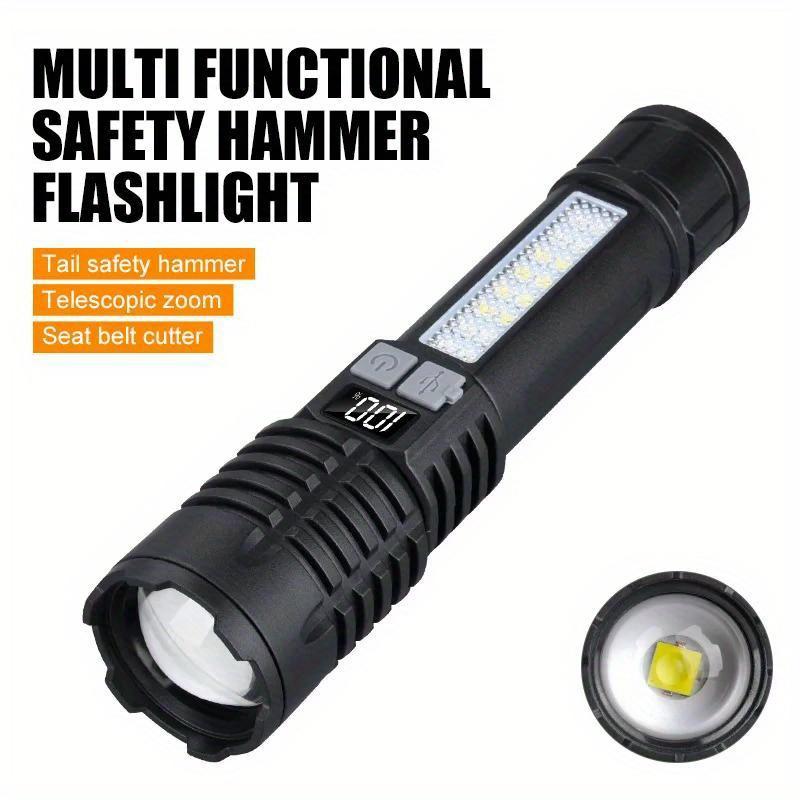 Zoom flashlight Type-C fast charging long-distance zoom suitable for emergency situations, home, outdoor, camping, power outages
