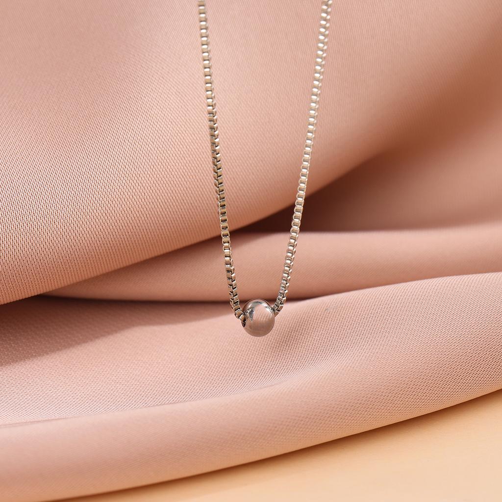 New Fashion Simple Ball 925 Sterling Silver Pendant Necklaces XL153