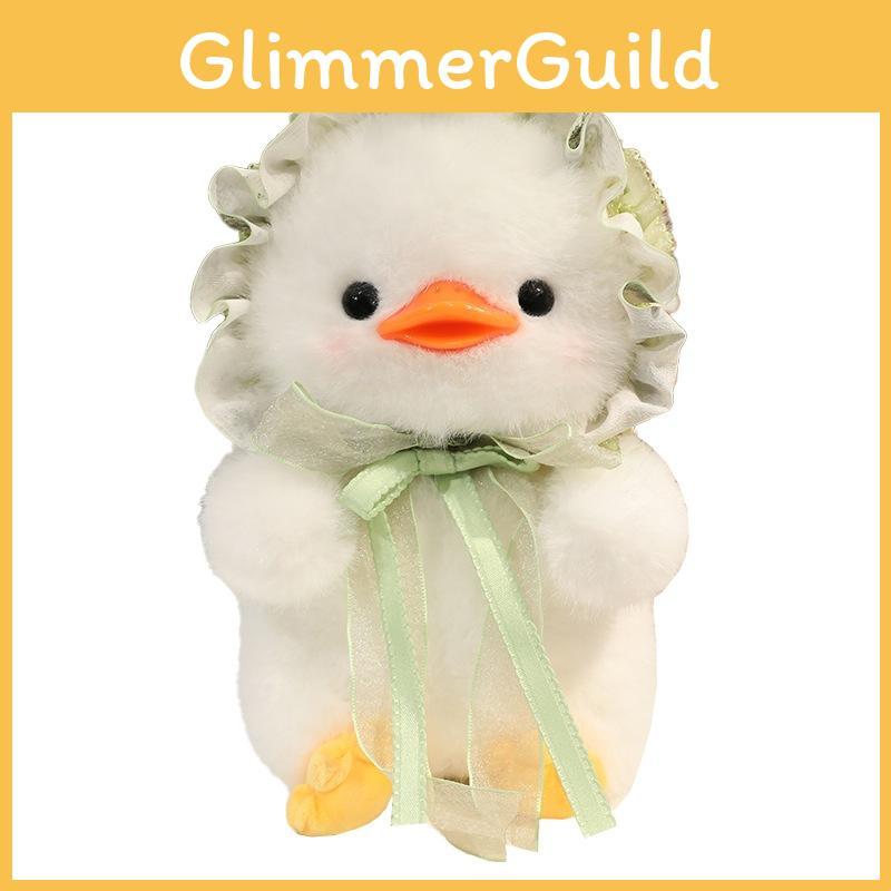 Duck Cartoon Lolita Plush Doll Wearing Hats And Bow Decorations For Kids Gift