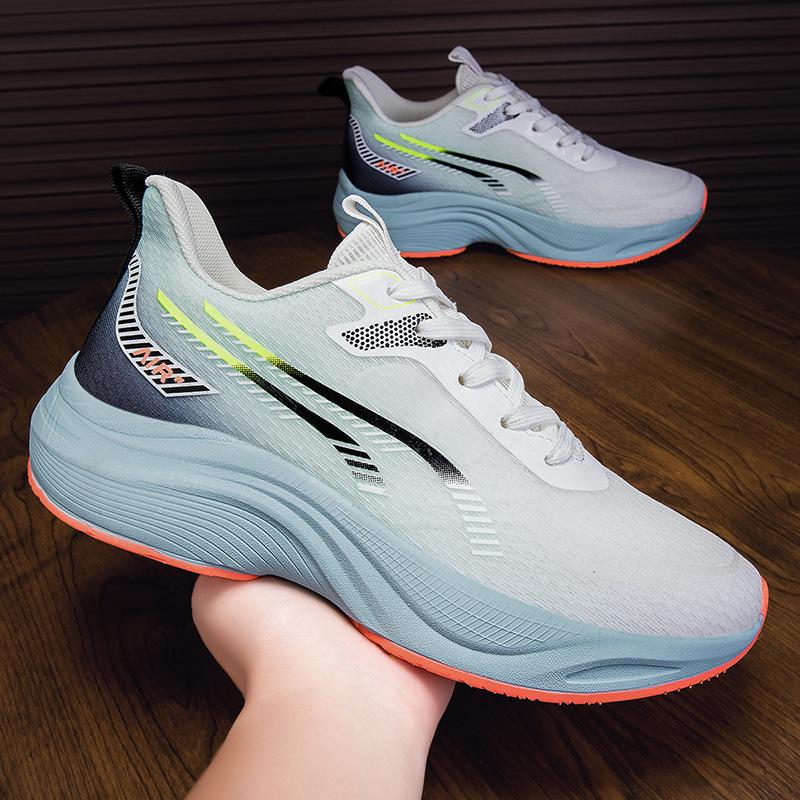 Spring and Autumn new soft-soled lightweight and breathable casual sports shoes thick-soled shock-absorbing, non-slip and wear-resistant running shoes
