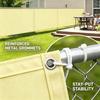 Balcony Privacy Screen, Outdoor Sunshade Fabric, Garden Fence Cover, Apartment Railing Protector with Rope Tie-Downs - Beige