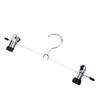 10pcs Stainless Steel Clothespin Pants Clamp Non-slip Trouser Hanger Practical Multi-function Durable Exquisite with Swivel Hook