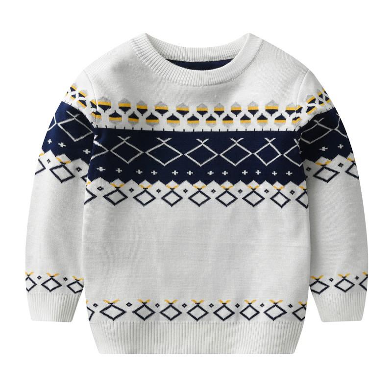 Children's Sweater Round Neck Long Sleeved Knitted Pullover Top