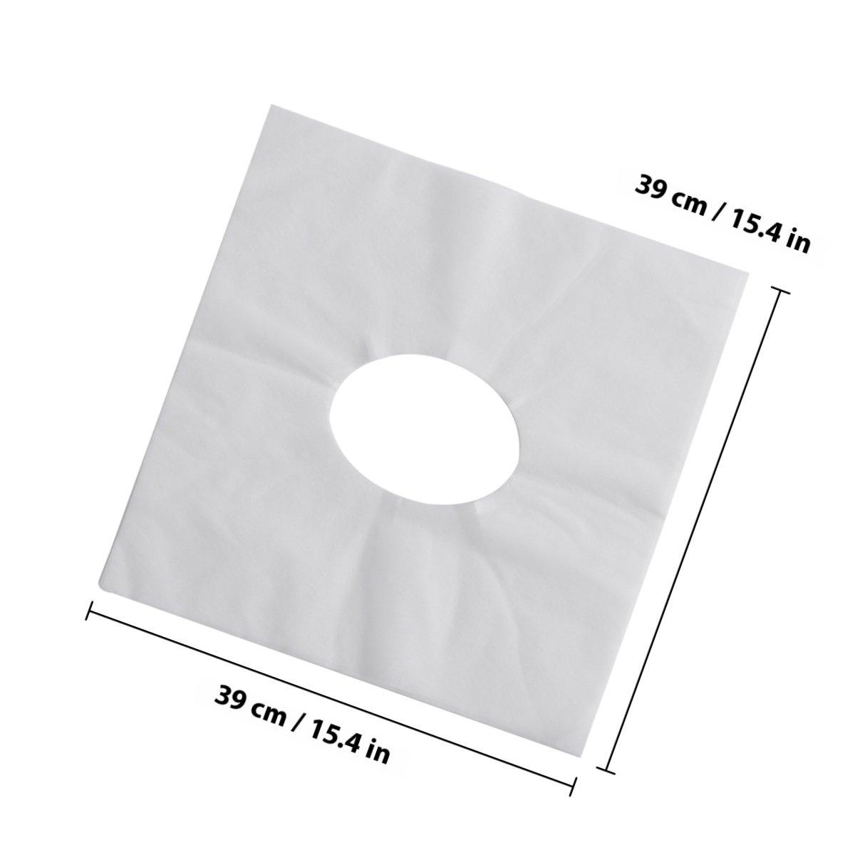 100Pcs Nonwoven Disposable Face Hole Pillow Cover Massage Bed Pad for Spa Beauty Salon Face Massage Cushion Mat белый