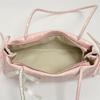 Y2k Polka Dot Shoulder Bag, Korean Fashion Elegant Underarm Bag Cute Lace Bow Decor Womens' Simple Commute Zippered Handbag