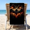 Asciugamano da Spiaggia Il Cavaliere Oscuro - Morbido, Assorbente in Microfibra, Leggero, Ideale per la Spiaggia, Feste, Viaggi, Campeggio, Regali per Fan